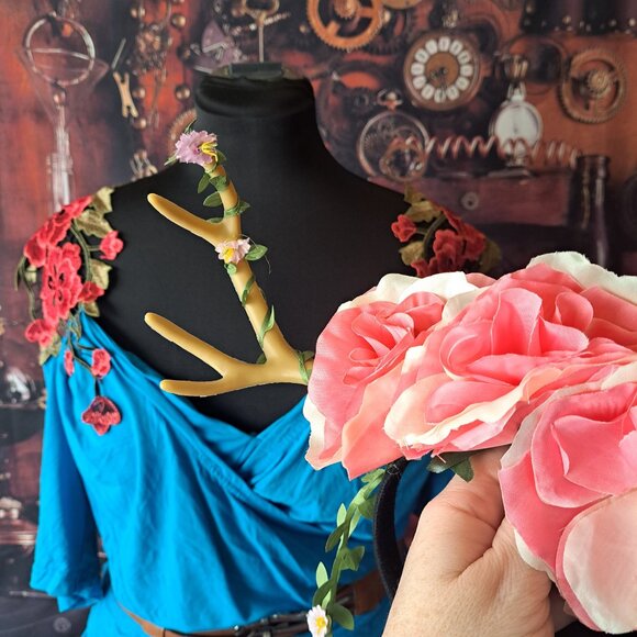 SHIELAY top, LIVA GIRL skirt, belt and headband complete outfit M - Picture 2 of 15